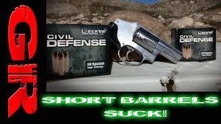 Short Barrels - Liberty Ammo 357Mag 38Spc Gel Test