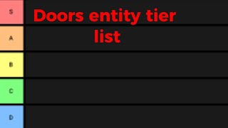 Doors Enitity Tier List
