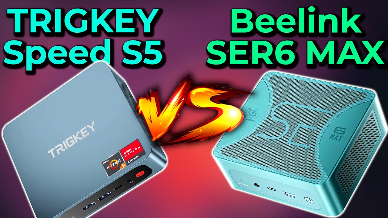 TRIGKEY Speed S5 vs Beelink SER6 MAX Mini PC Gaming Comparison, R5 5500U  vs 7735HS