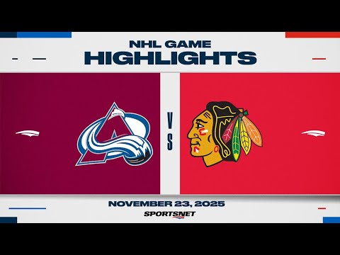NHL Highlights | Avalanche vs. Blackhawks - November 23, 2025
