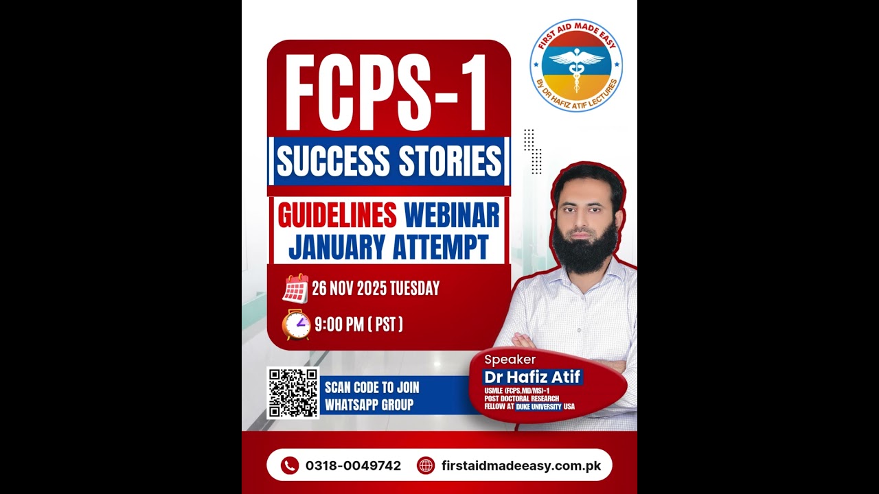 FCPS-1 GUIDELINES WEBINAR – JAN ATTEMPT –  SUCCESS STORIES WEBINAR – NOV ATTEMPT | BY FAME