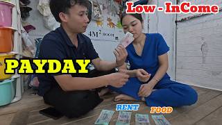 Wife’s Payday = Best Day!.  5 People in 4 m². Our Low-Income Life