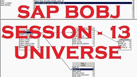 Universe - Part - 6 - Fan Trap - SAP Business Objects Tutorial (BOBJ) 4.0 - Session - 13