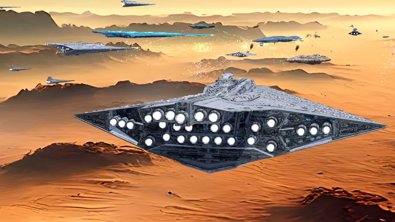 Epic Space Battle: New Republic vs Galactic Empire | Star Wars V2 - YouTube