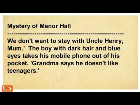 Learn English Through Story. The mystery of Manor Hall