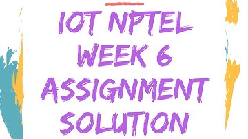 Introductipn to Internet of things(IOT) #Nptel course week 6 assignment answers