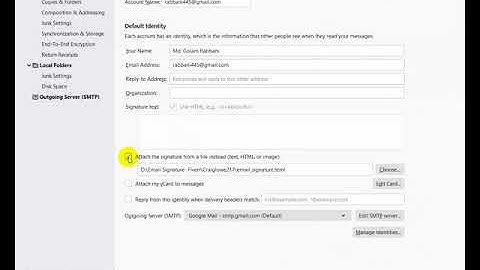 How to add html signature in thunderbird- 2020