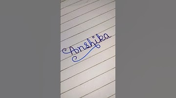 Requested name:Anshika💗 Write ur name in cmnts for calligraphy #youtube #calligraphy #shorts #viral