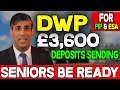 Seniors & Pensioners Be Ready! DWP Finally Sending £3,600 Direct Deposits New Payments For PIP & ESA