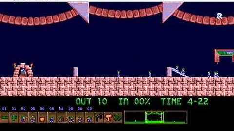 Lemmings Custom Level - Lemmings At Work