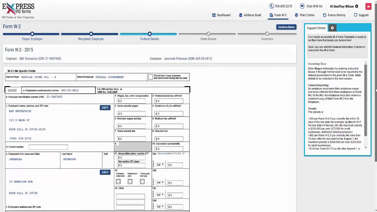 E-file Form W-2, Wage and Tax Statement