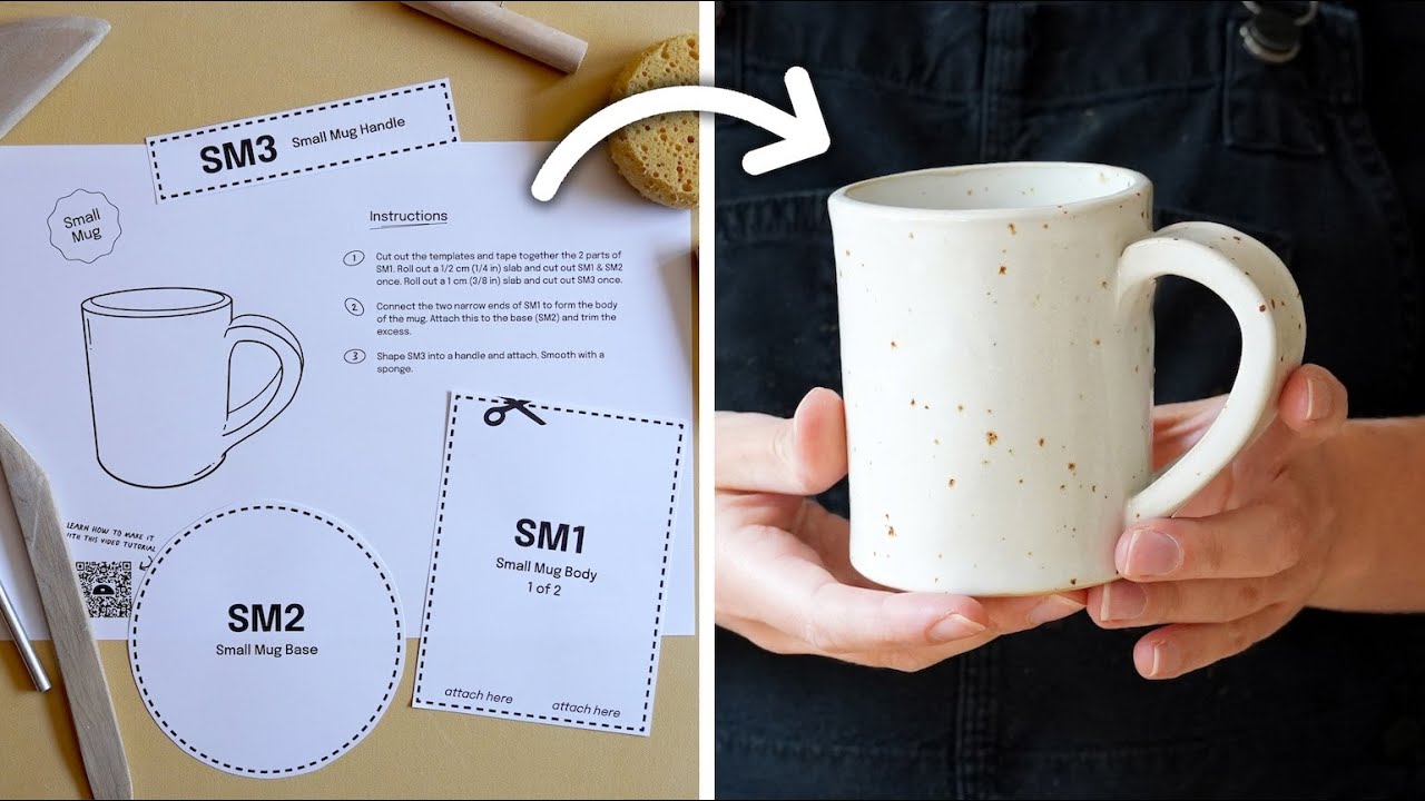 How to make your first clay mug (with templates!) - YouTube