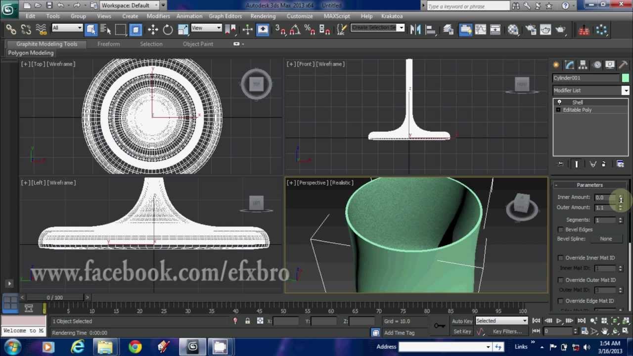 3ds max - modeling a wine glass tutorial - YouTube