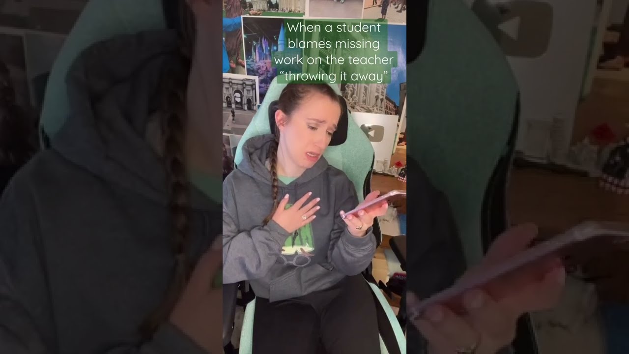 Teacher Throws Away Students Work Shorts School Education Funny