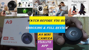 How to Setup A9 Mini WiFi Spy Camera Unboxing & Full Review | YsxLite APP Setup | 2025