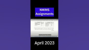 NMIMS April 2023 assignments solutions are live