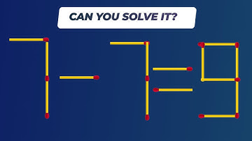 Move Only 1 Matchstick To Fix The Equation