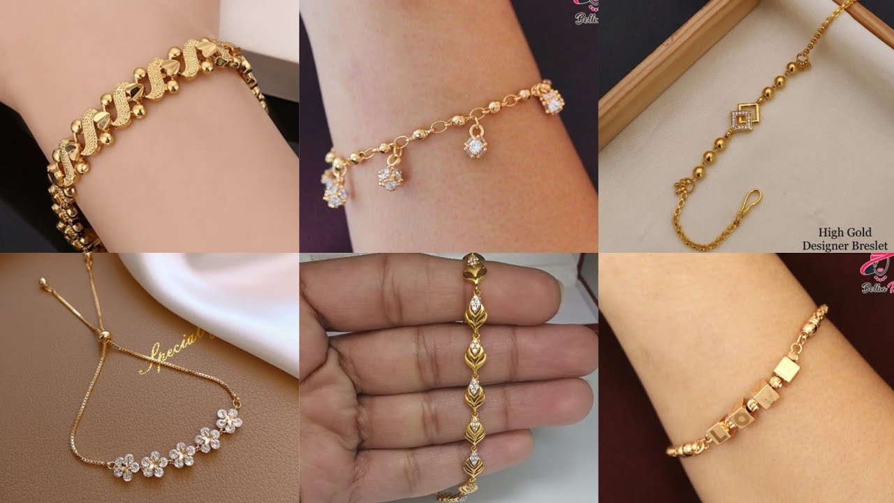 Stylish Latest Design Jewellery Gold Charm Bracelet for Women Traditional  Ethnic Bracelet for Girls