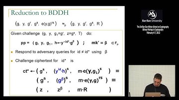 3rd BIU Winter School on Cryptography: Identity-Based Encryption and Variants - Dan Boneh
