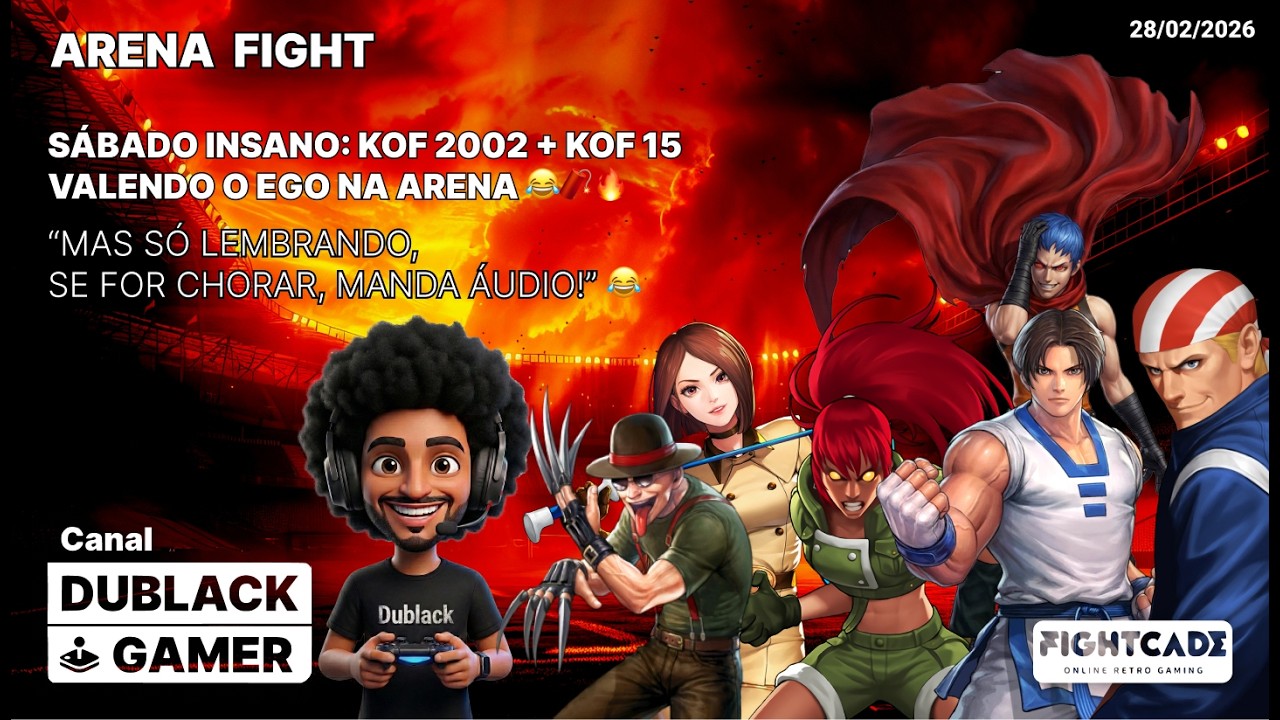 SÁBADO INSANO: KOF 2002 + KOF 15 Valendo o Ego na Arena 😂🧨🔥