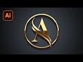 Professional Logo Design: Letter A Logo Design Illustrator | Adobe Illustrator Logo Design Tutorial