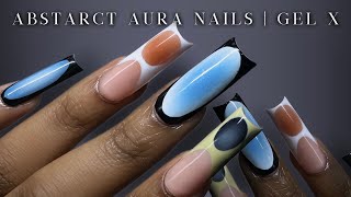 ABSTRACT AURA NAILS✨ GELX NAILS | Beginner Friendly Gel X Nails Tutorial | Spring nails