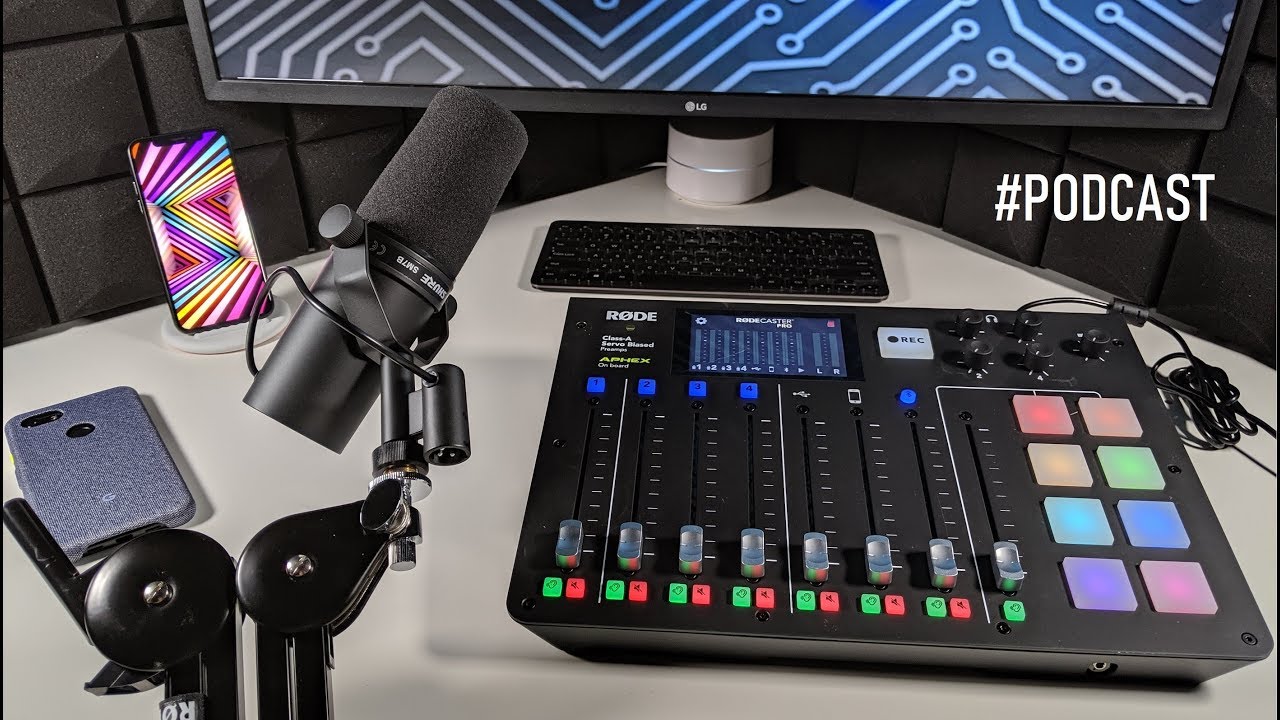 Professional Podcast Equipment Rodecaster Pro Shure Sm7b Youtube