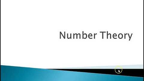 Number Theory in Cryptography Part 01