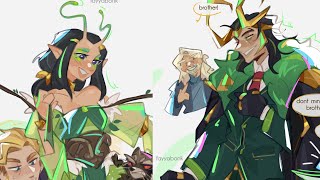 Mantis and Loki prepare for a date | Comic by FayyaBonk