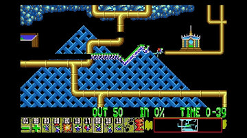 Custom Lemmings Level - Speed run challenge! by Clam Spammer