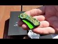 Kansept mini korvid flipper folding knife green  t3030b2