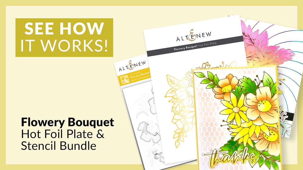 Flowery Bouquet Hot Foil Plate