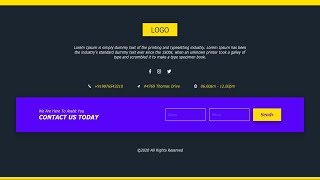 How to Create Amazing Footer Using HTML And CSS | Footer Design | Web dev