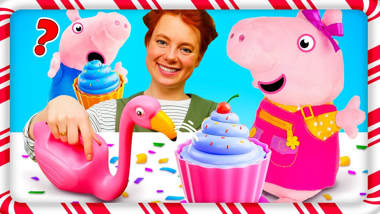 Biene Maja, Irene und Peppa Wutz - Spielzeug Video für Kinder. Süßigkeiten aus Play Doh.