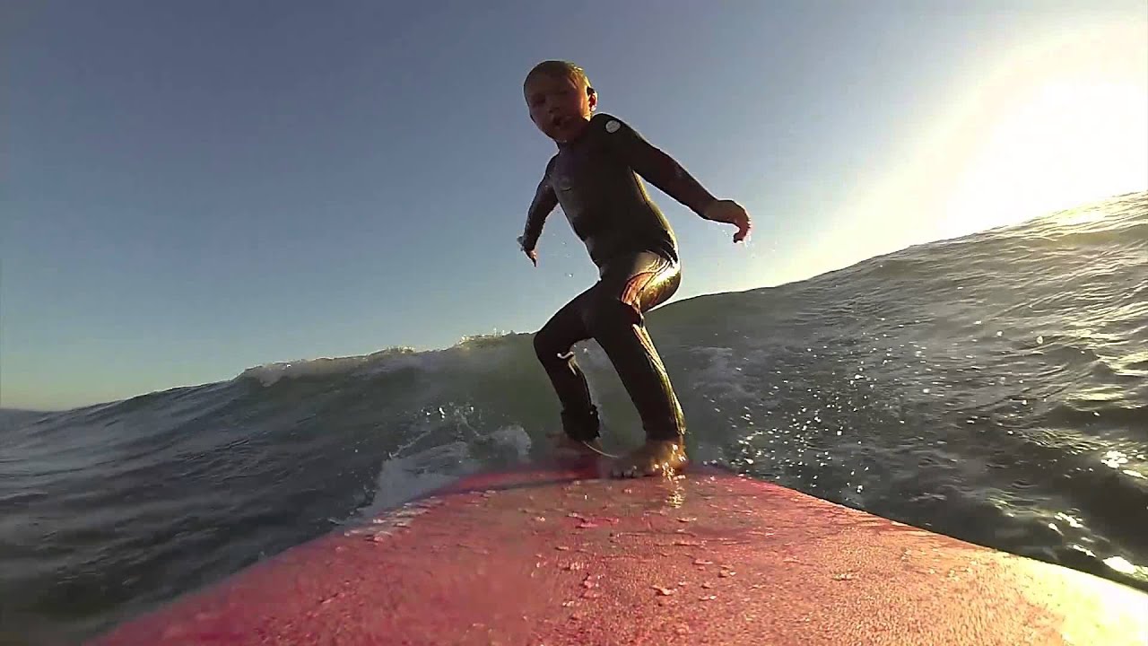 Fun Cardiff sunset surf with the kids
