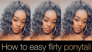 HOW TO : FLIRTY PONYTAIL TUTORIAL *EASY* STEP BY STEP | Ponytail Hairstyles |Tatiaunna