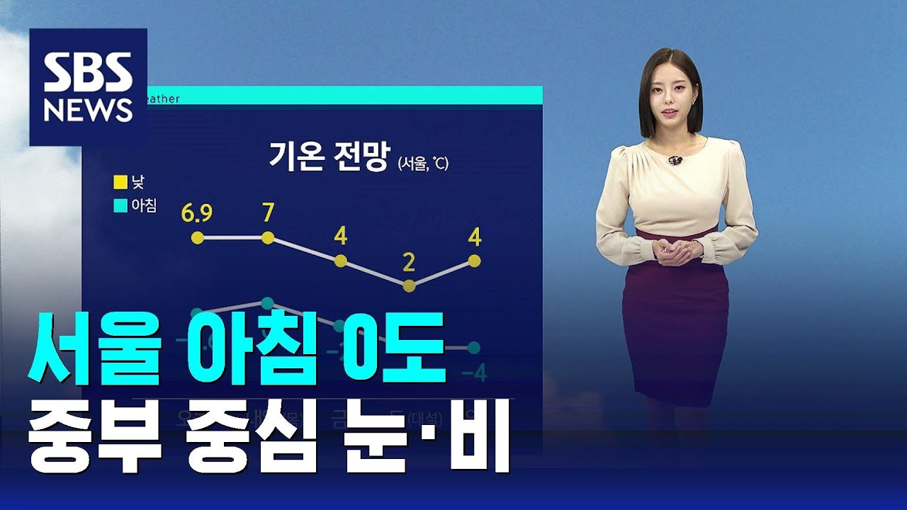 [날씨] 서울 아침 0도…중부 중심 눈·비 / SBS