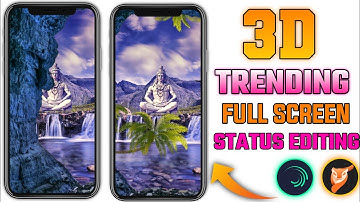 new 3D trending full screen status video editing alight Motion |3d behind object status Editing 3D