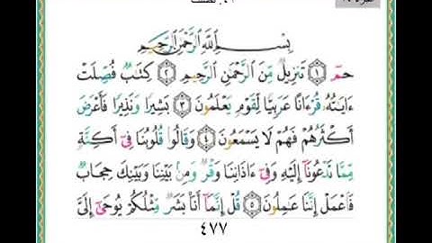 سورة فصلت من ١ الى ١١ مكررة