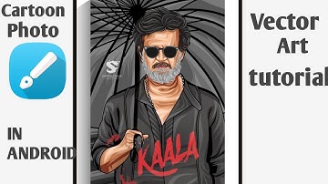 Cartoon editing | Vector Illustration of superstar rajnikanth on android in infinite design #vector