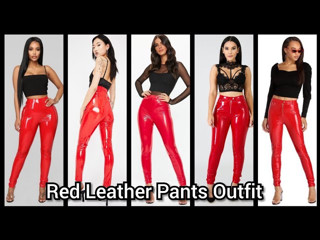 10 Best Red leather pants ideas  red leather pants, leather pants