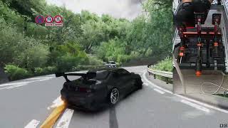 New Pedals cam | S14 Touge drift using Asetek Invicta Pedals !