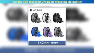Must Buy ANYCUBIC PLA+ 3D Printer Filament 1.75mm High Precision Pla 3D Printing Material Plastic R