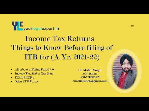 Overview | eportal.incometax.gov.in | Income Tax e-Filing 2.0 | Yourlegalexpert.in | CS Malkit Singh
