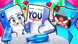 YOU Play SPIN THE BOTTLE with My TWIN SISTER in Minecraft!