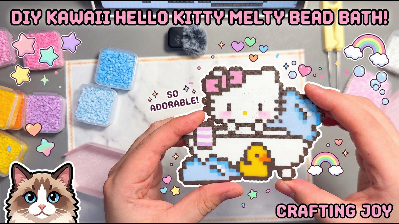 I Placed 2,000 Perler Beads to Make This Hello Kitty...