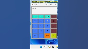 C# #calculator #using #visualstudio
