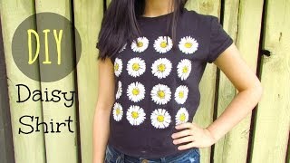 DIY: Daisy Graphic shirt | tumblr and urban outfitters inspired daisy crop top