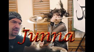 JUNNA  LUX AETERNA ( REACTION) ( DRUM COVER)  SHE IS A BEAST