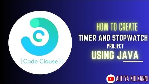 Timer and Stopwatch |Code_Clause internship | Task 1 Java Development  with source code